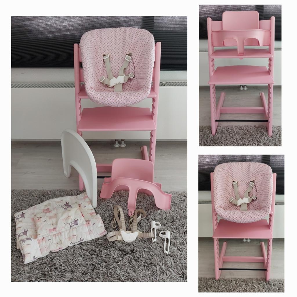 Zeer compleet! Tripp Trapp, newborn, babyset, tray,kussenset, Kinderen en Baby's, Kinderstoelen, Ophalen, Gebruikt, Meegroeistoel
