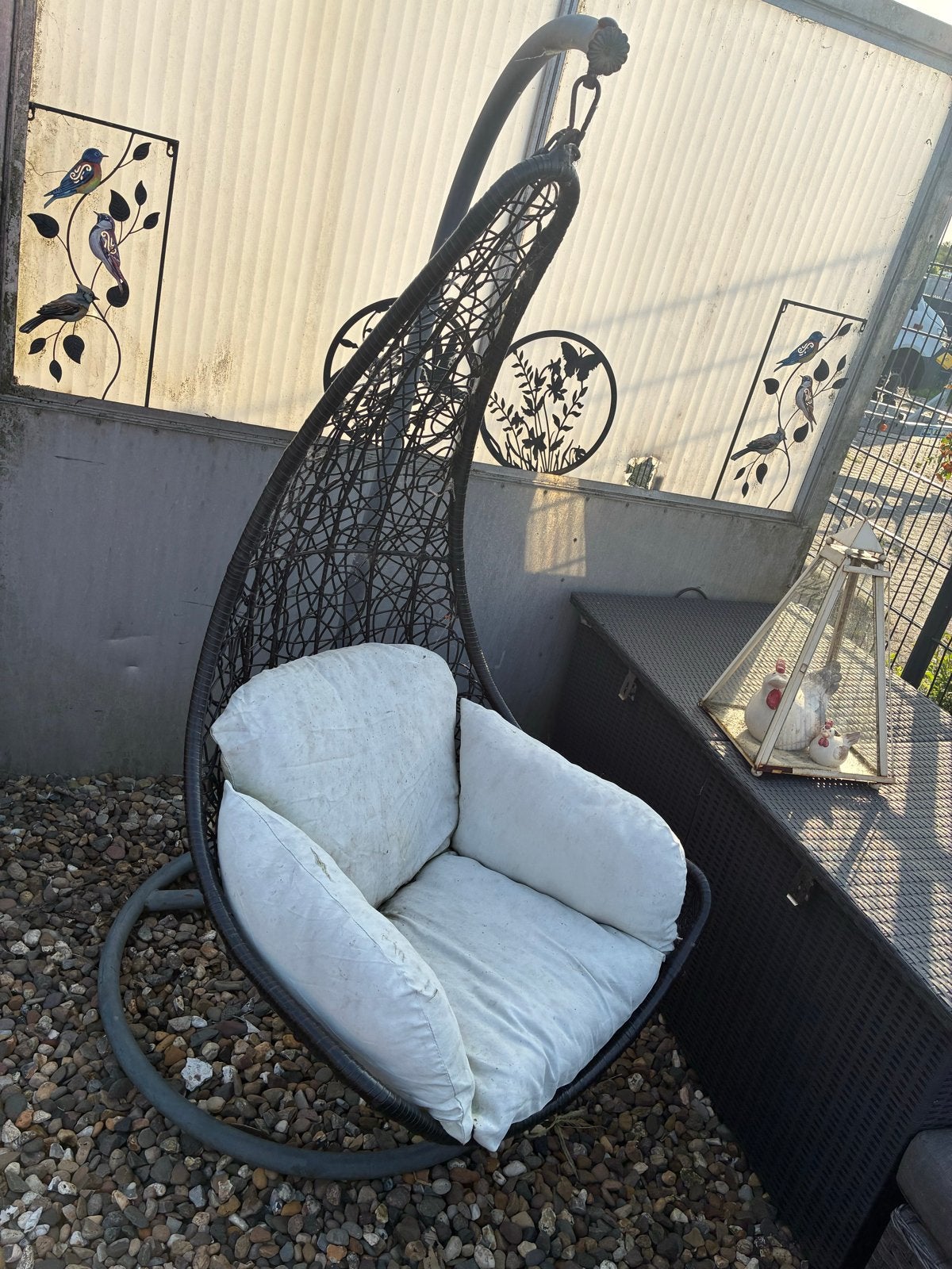 Hangstoel aan standaard, Ophalen, Gebruikt, Wicker