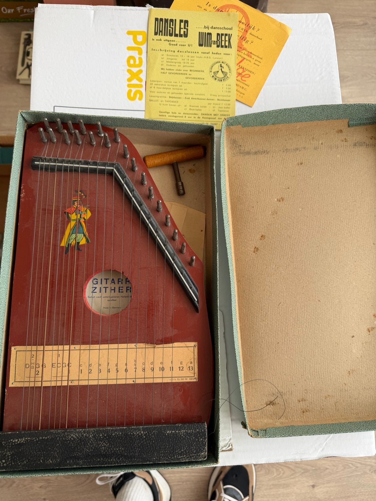 Vintage Gitaarzither (Citer) - Made in Germany, Ophalen of Verzenden, Gebruikt, Citer