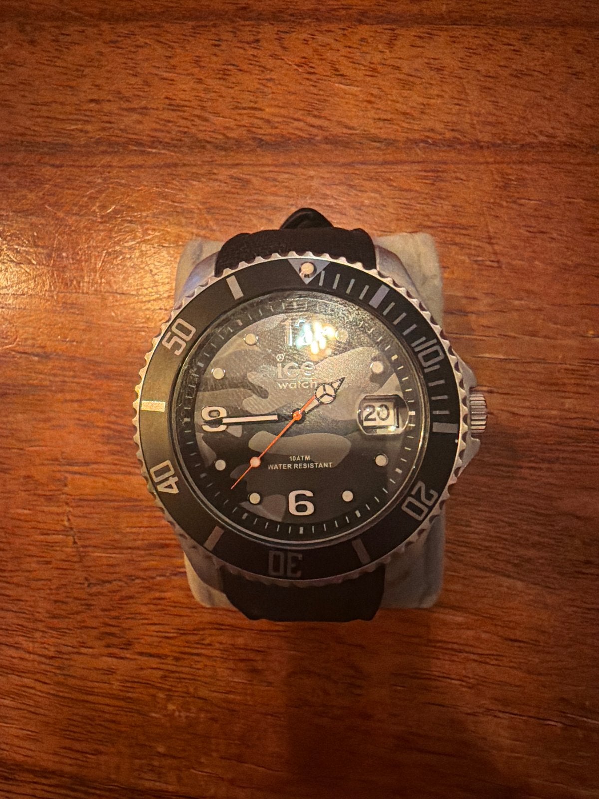Ice Watch horloge - Zwart met camouflage wijzerplaat, Overige merken, Kunststof, Polshorloge, Ophalen of Verzenden