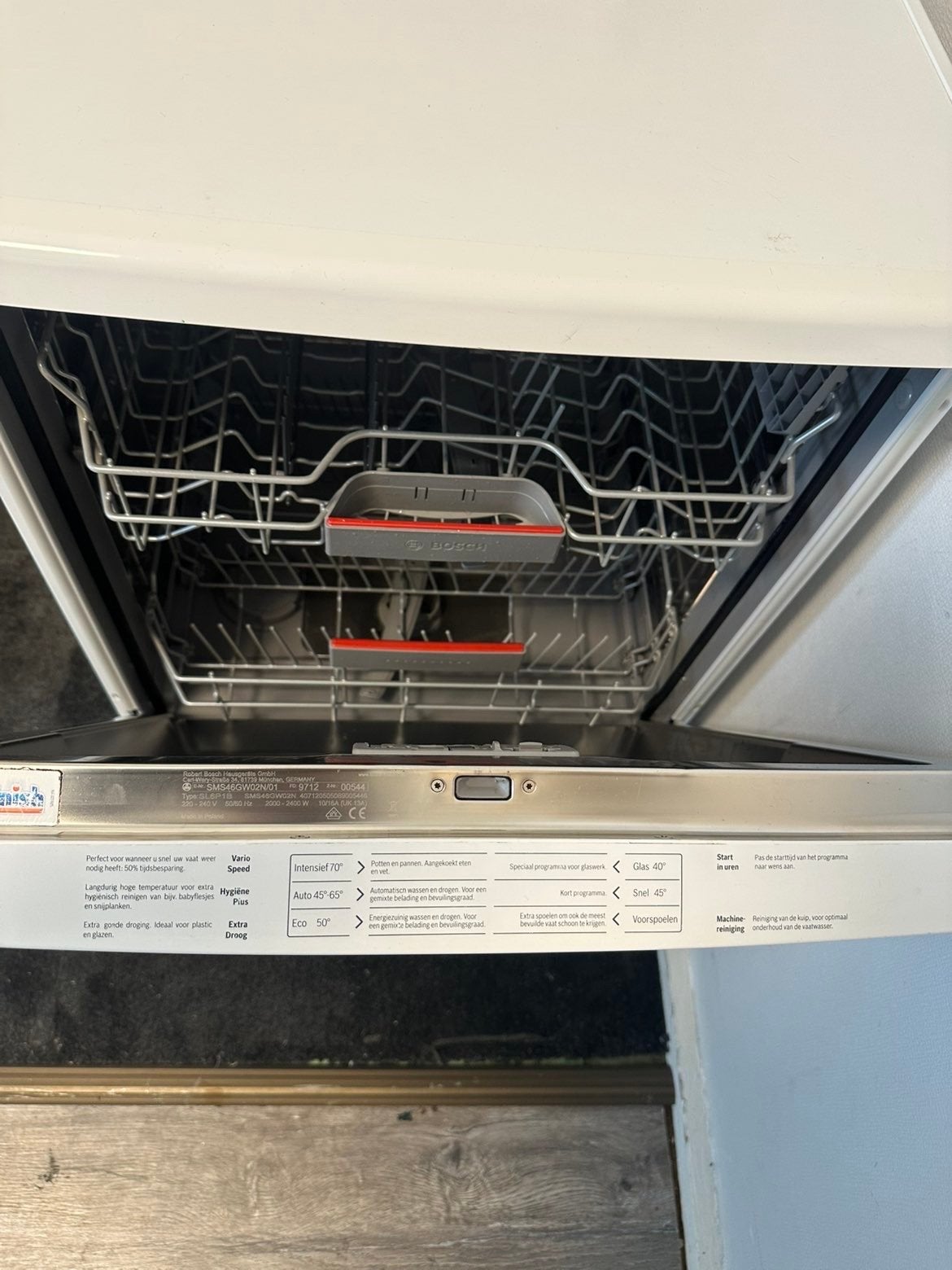 Bosch Serie 4 SilencePlus Vrijstaande Vaatwasser, Witgoed en Apparatuur, Vaatwasmachines, Ophalen, Gebruikt, 60 cm of meer, Eco programma