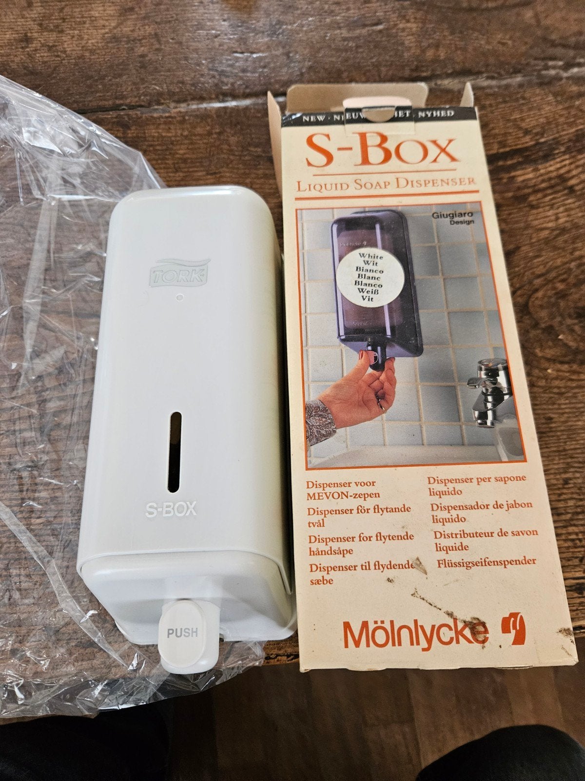 Nieuwe Tork S-Box vloeibare zeepdispenser - Wit, Verzenden, Nieuw, Wit, Overige typen
