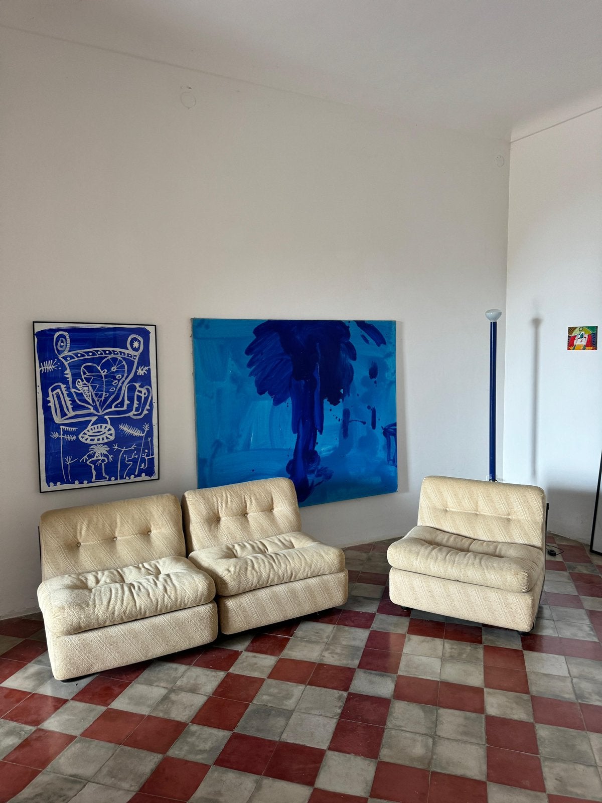 Mario Bellini Amanta Sofa (3 pieces) - C&B Italia 1966, Huis en Inrichting, Fauteuils, Ophalen, Vintage, 75 tot 100 cm, Zo goed als nieuw