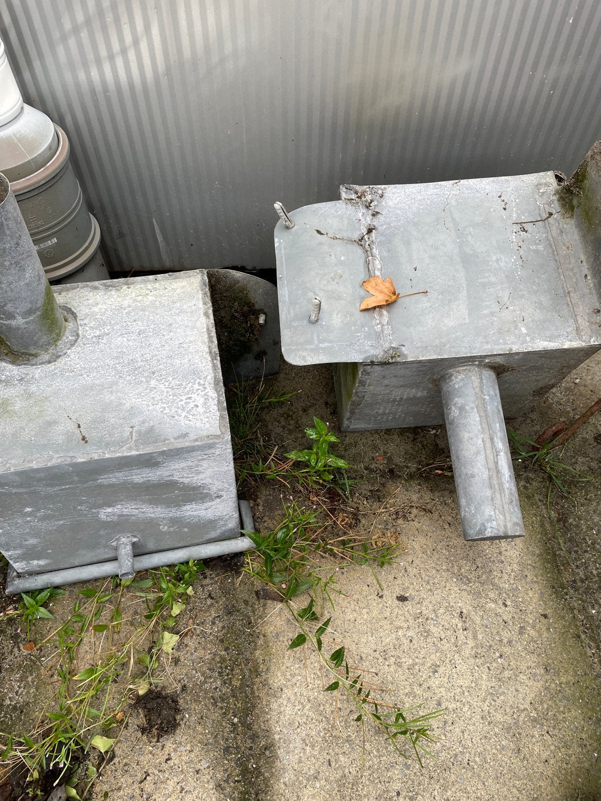 Zinken regenwaterafvoerbakken, Ophalen, Gebruikt, Overige typen, Minder dan 5 m²