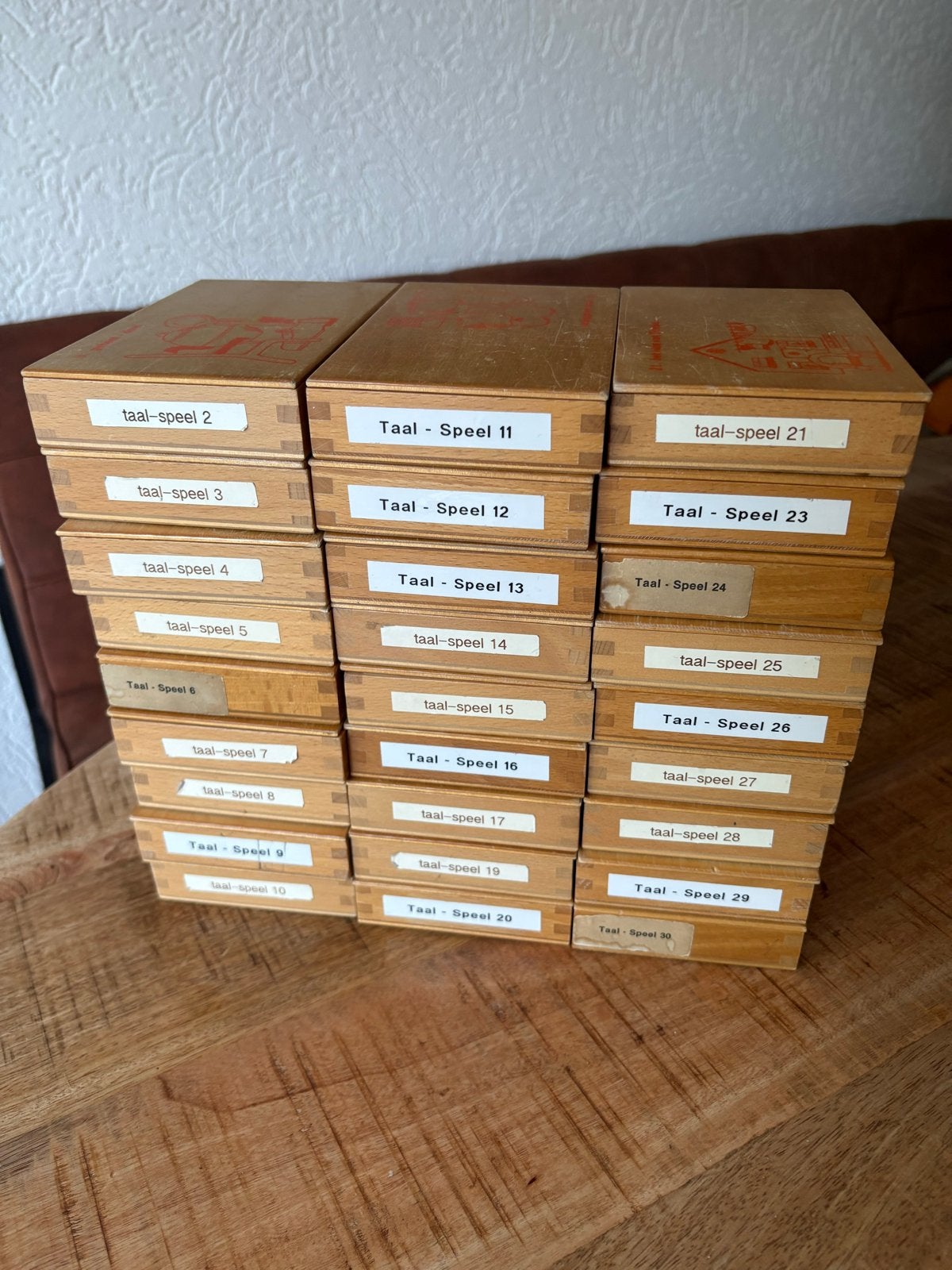 Montessori Taal Speeldoosjes - Origineel Materiaal, Ophalen, Gebruikt, Taal en Lezen