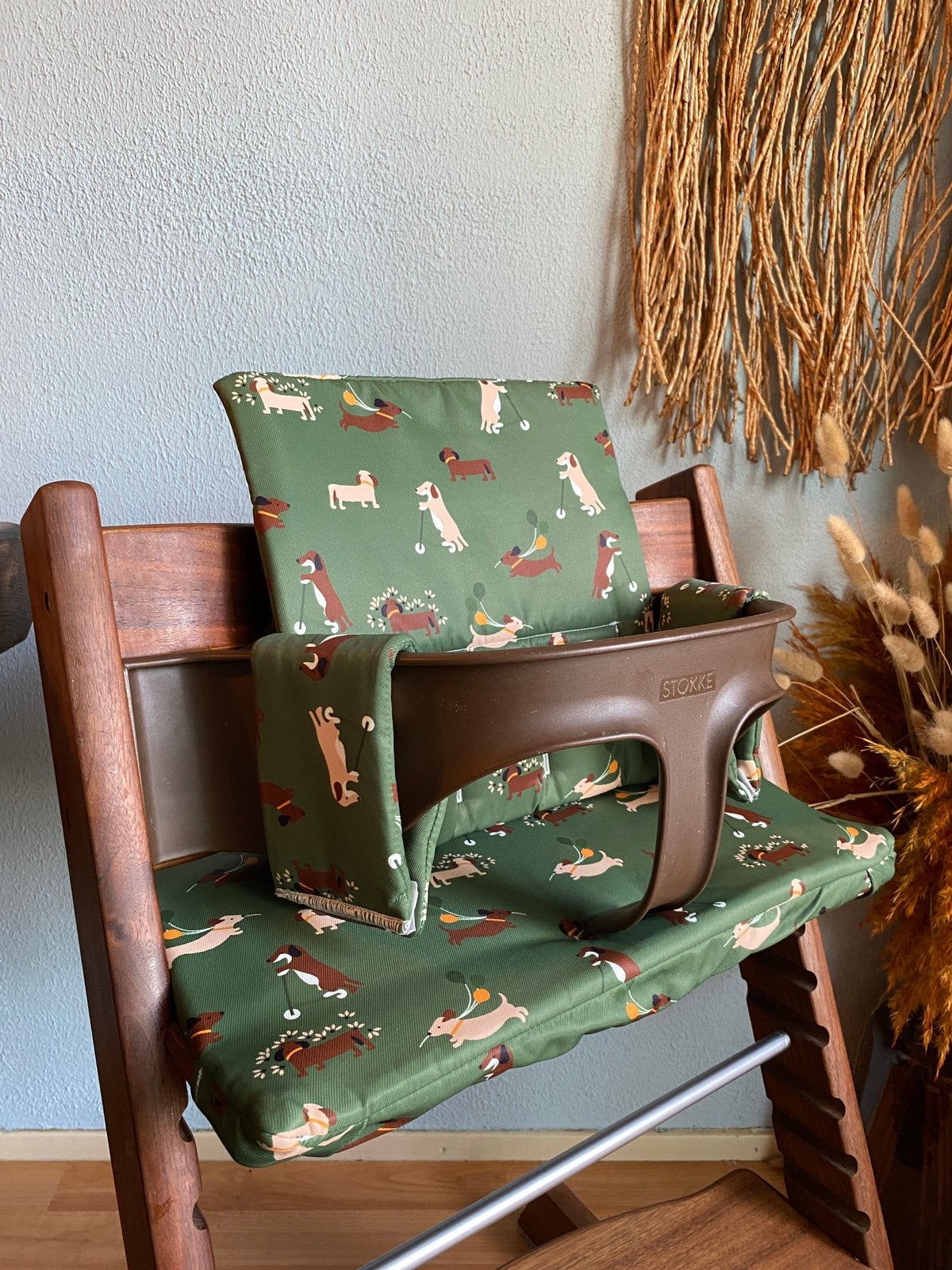 Teckel kussenset voor kinderstoel stokke tripp trapp, Ophalen of Verzenden, Nieuw, Meegroeistoel, Stoelverkleiner