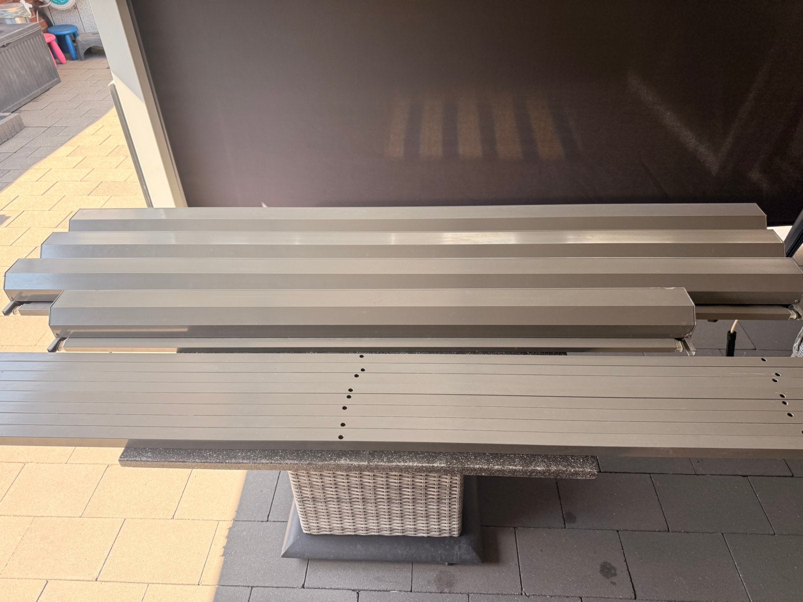 Elektrische screen zo goed als nieuw 4 stuk, Tuin en Terras, Zonneschermen, Ophalen, Zo goed als nieuw