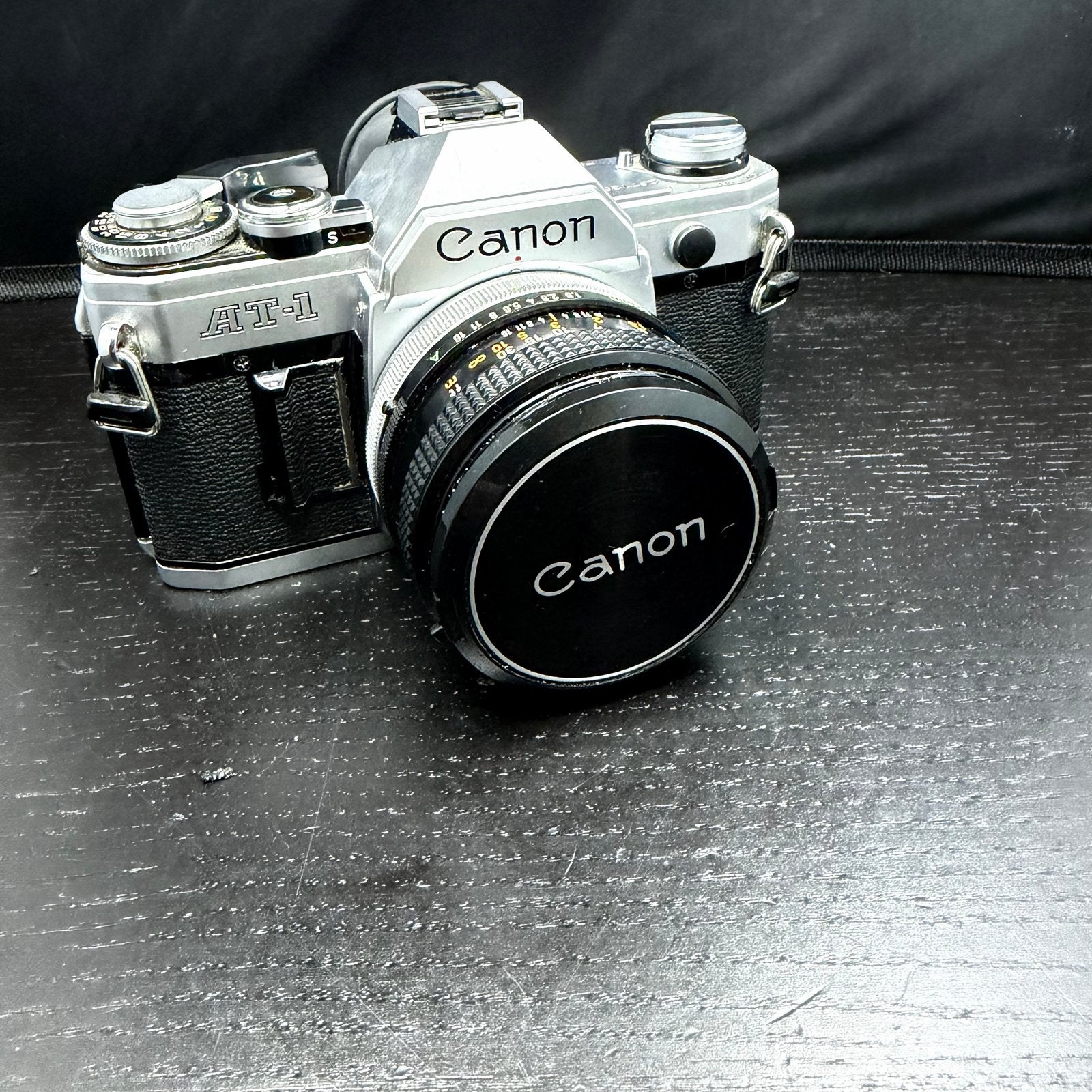 Canon AT-1 analoge spiegelreflexcamera + FD 50mm f/1.8 lens, S, Spiegelreflex, Canon, Ophalen of Verzenden