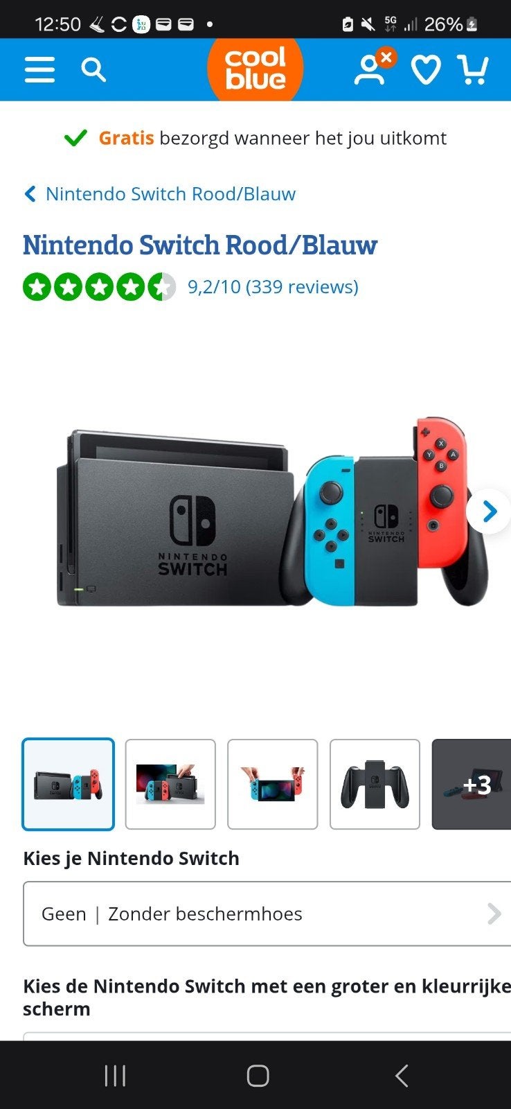 Nintendo Switch V2 met Just Dance en Ring (ex game), Ophalen, Zo goed als nieuw