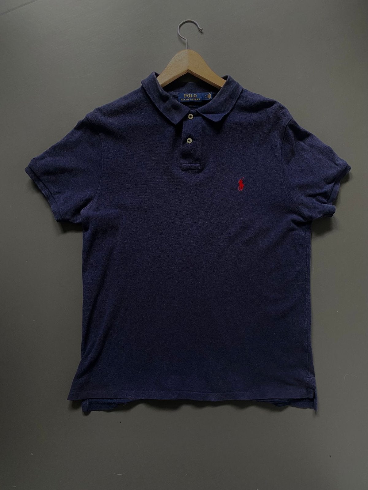 Polo Ralph Lauren Slim Fit Polo - Maat L, Kleding | Heren, Polo's, Ophalen of Verzenden, Gedragen, Maat 52/54 (L), Blauw
