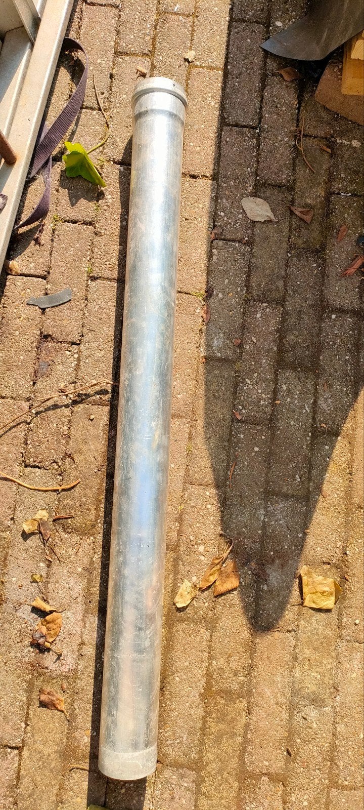 Aluminium buis 80mm 120cm, Ophalen, Afvoer, Aluminium, Minder dan 2 meter