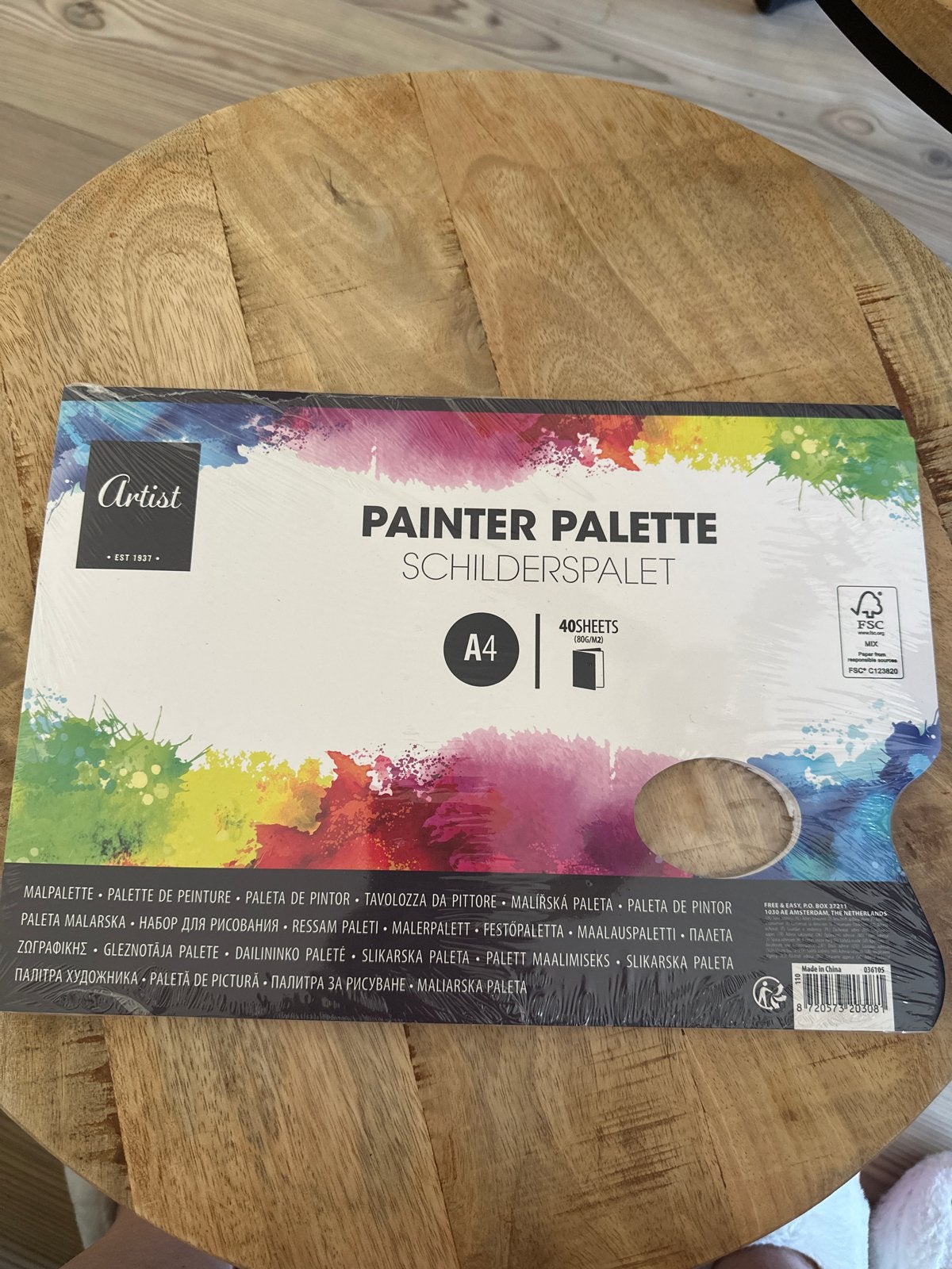 Nieuwe Artist Painter Palette Schilderpalet A4 40 vellen, Ophalen, Nieuw, Overige typen