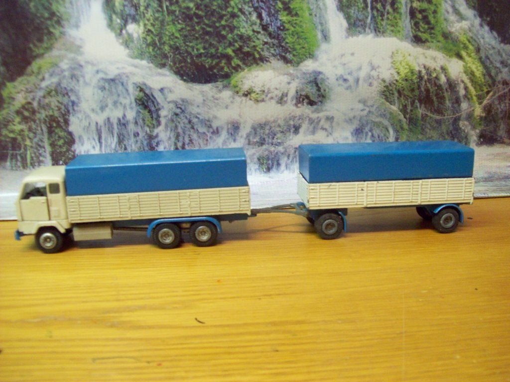 Tekno - Volvo F 88 - metalen huif/combi, Ophalen of Verzenden, Gebruikt, Bus of Vrachtwagen, Tekno