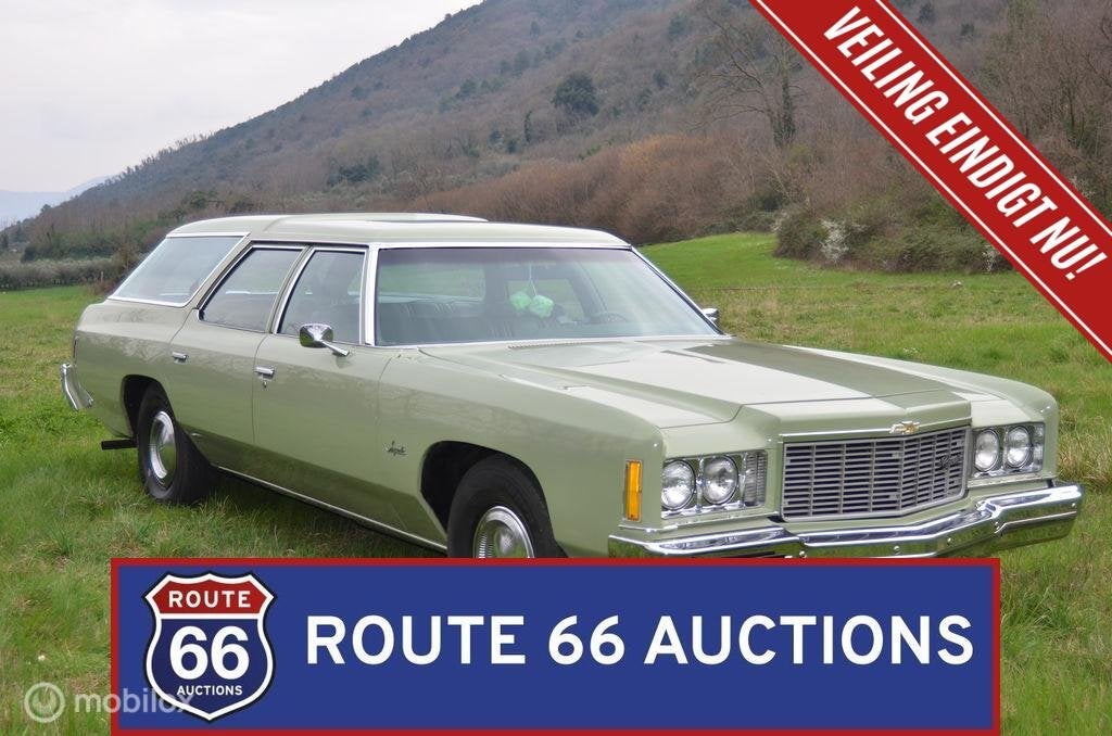 Chevrolet Impala Station Wagon | 1975 | Route 66 Auctions, Overige carrosserieën, Chevrolet, Zwart, Bedrijf