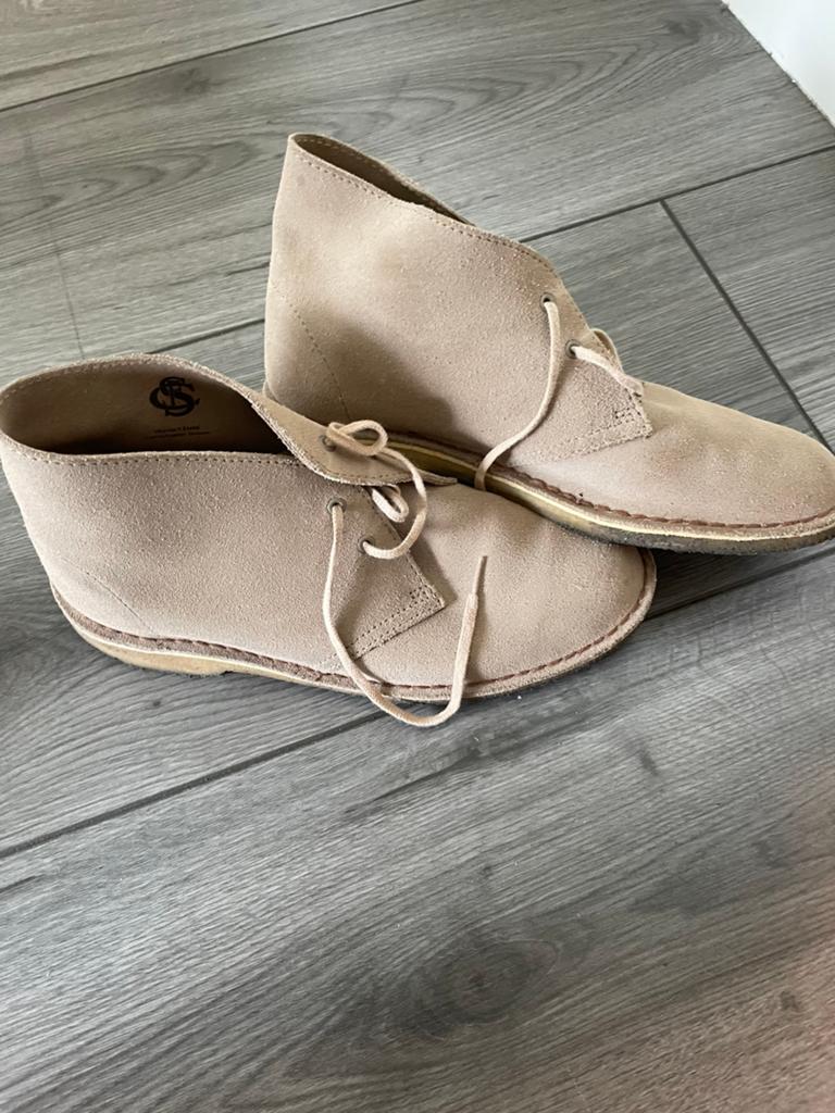 Clarks original desert boots beige mt 7 1/2, Ophalen of Verzenden, Zo goed als nieuw, Overige kleuren, Boots