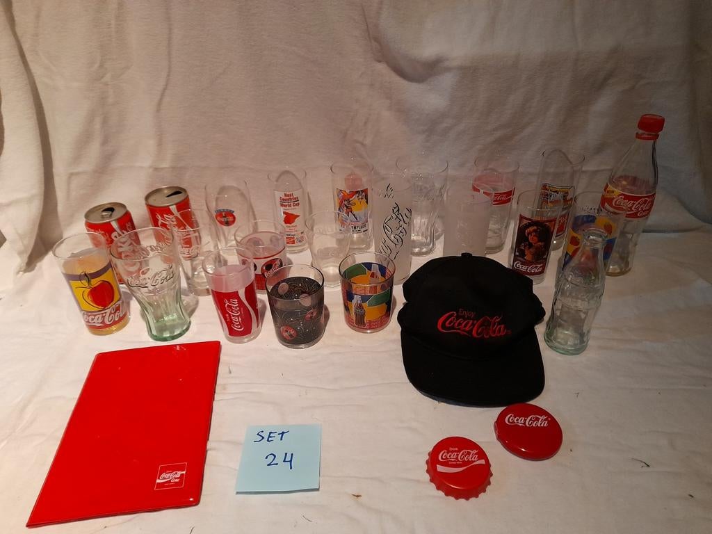 Coca Cola Verzameling: Glazen, Dienblad, Spiegel, Blikken, Verzamelen, Ophalen, Gebruikt, Overige typen
