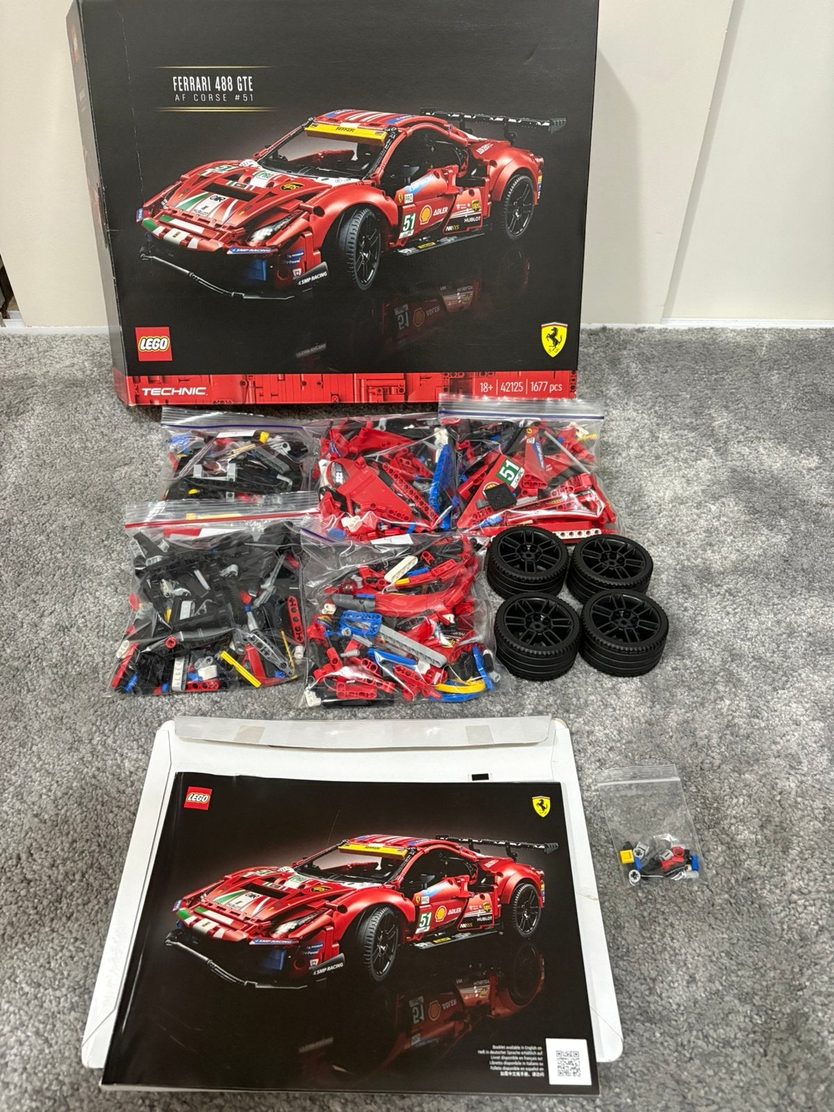 Compleet | LEGO Technic 42125 Ferrari 488, Lego, Compleet, Ophalen of Verzenden, Zo goed als nieuw