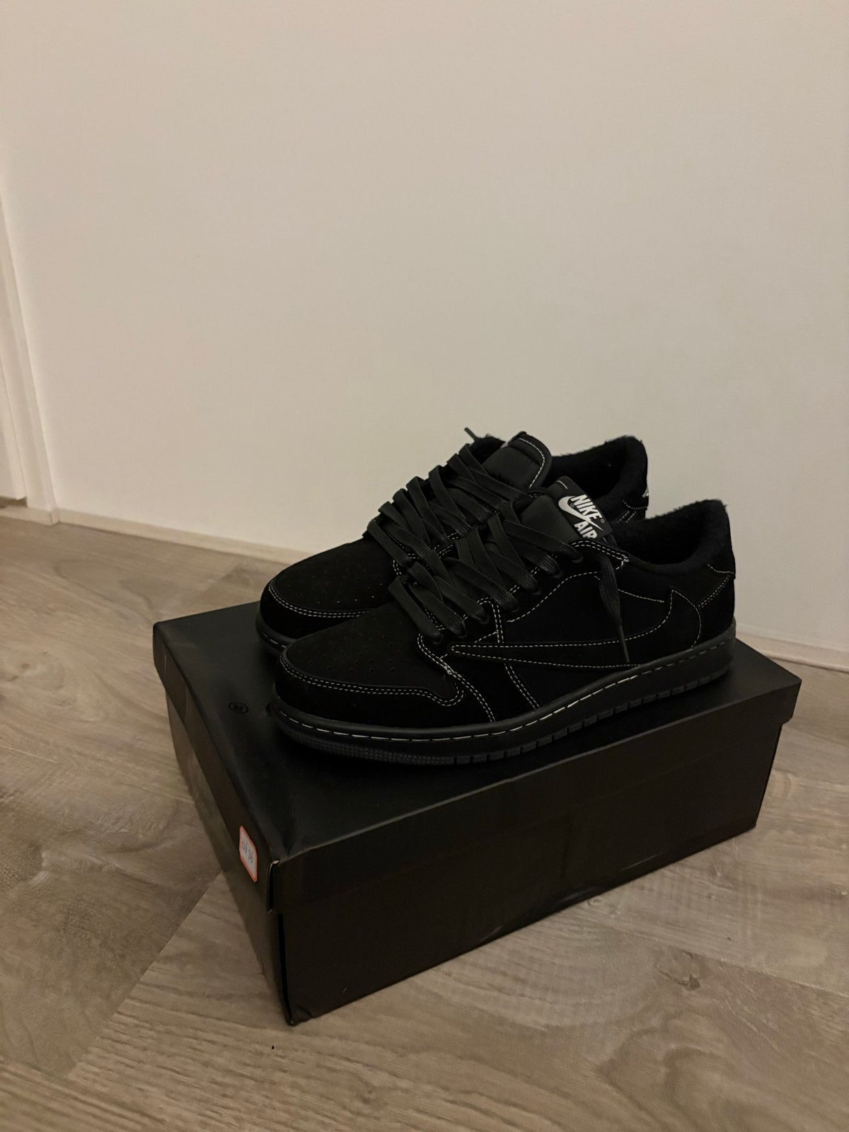 Nike Air Jordan 1 Low Travis Scott Phantom Black, Verzenden, Zwart, Sneakers of Gympen, Zo goed als nieuw