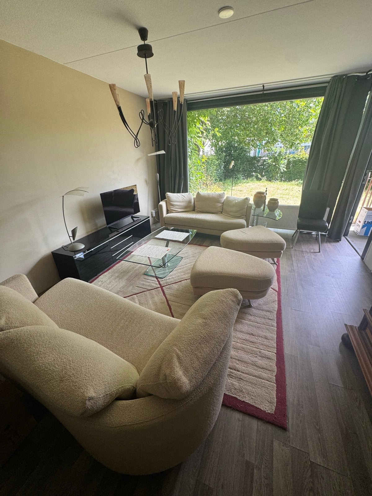 2x Rolf Benz banken incl. 2 poefs, Ophalen, Gebruikt, Tweepersoons, 75 tot 100 cm