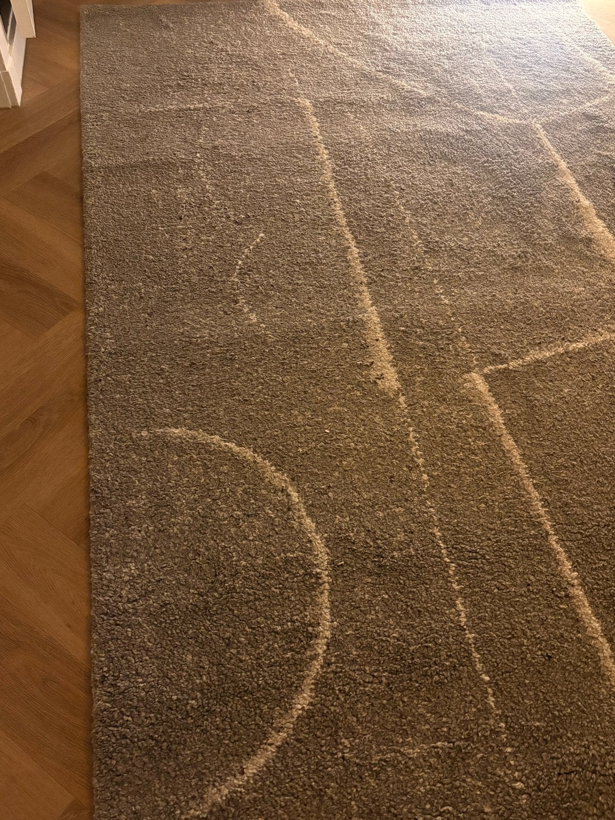 VT Wonen grijs vloerkleed abstract karwei 160 x 230, Huis en Inrichting, Stoffering | Tapijten en Kleden, Ophalen, Gebruikt, 100 tot 150 cm