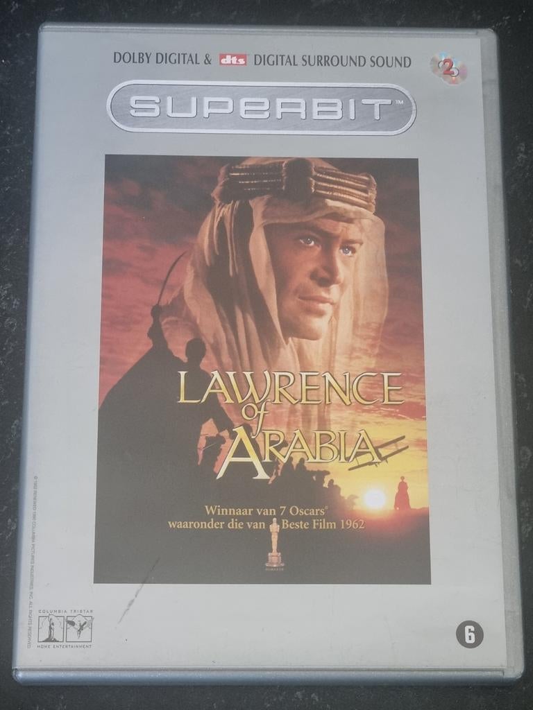 Lawrence of Arabia Superbit DVD - Winnaar 7 Oscars, Cd's en Dvd's, Dvd's | Klassiekers, 1960 tot 1980, Ophalen of Verzenden, Zo goed als nieuw