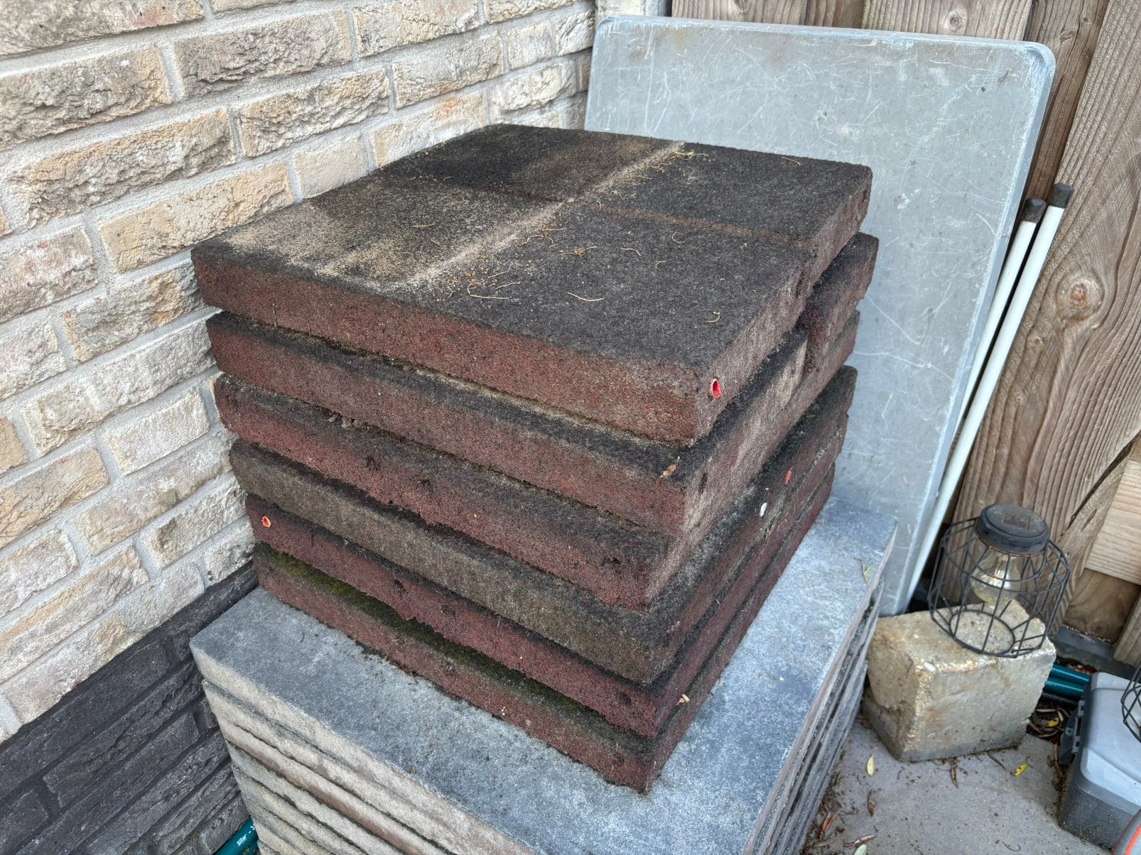 Rubber tegels 50x50, Ophalen, Gebruikt, Overige materialen