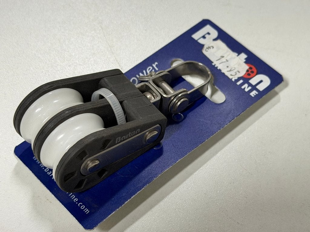 Barton 2 schijfsblok 29 mm tot 8 mm lijn gelagerd NIEUW, Ophalen of Verzenden, Nieuw, Lijn of Blok