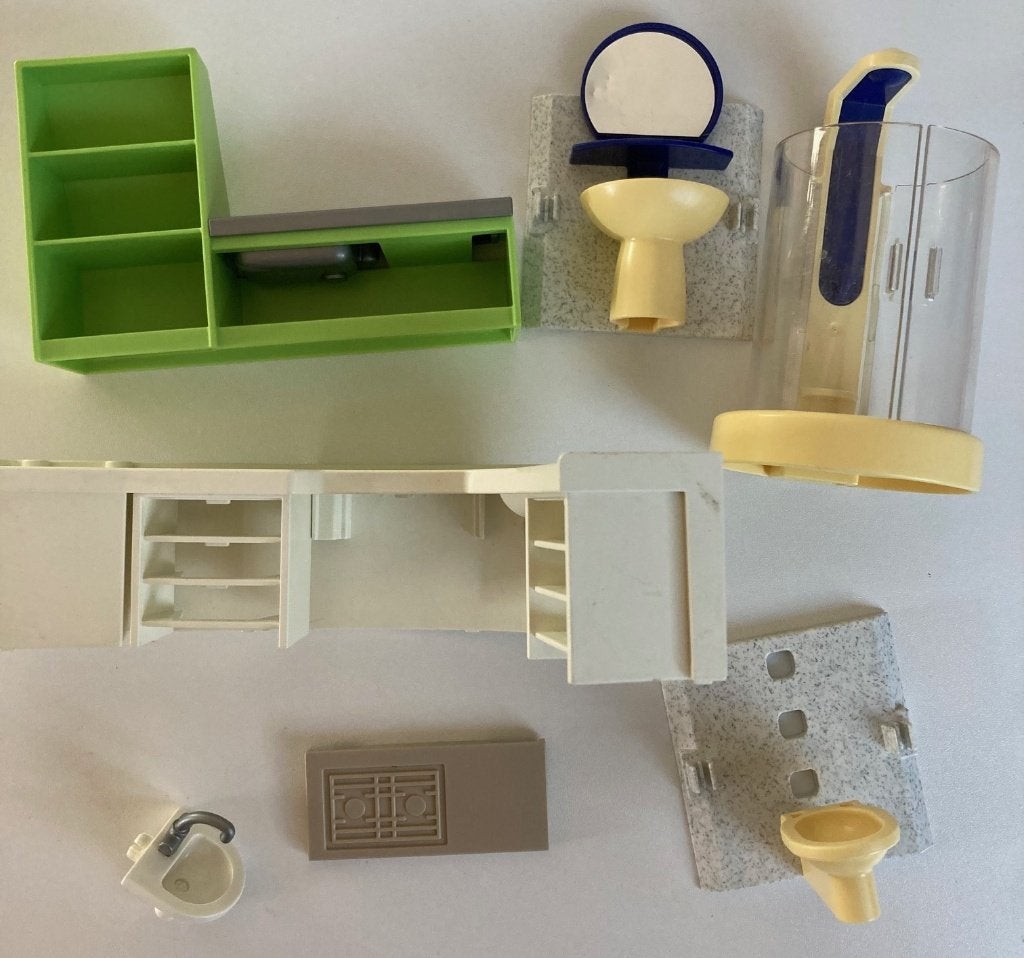 playmobil, onderdelen sanitair keuken, Kinderen en Baby's, Speelgoed | Playmobil, Ophalen of Verzenden, Gebruikt, Losse onderdelen