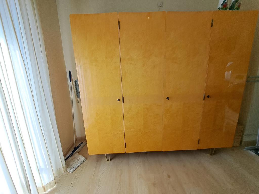 Vintage Mid-Century Kledingkast - Gevlamd Esdoorn, Ophalen