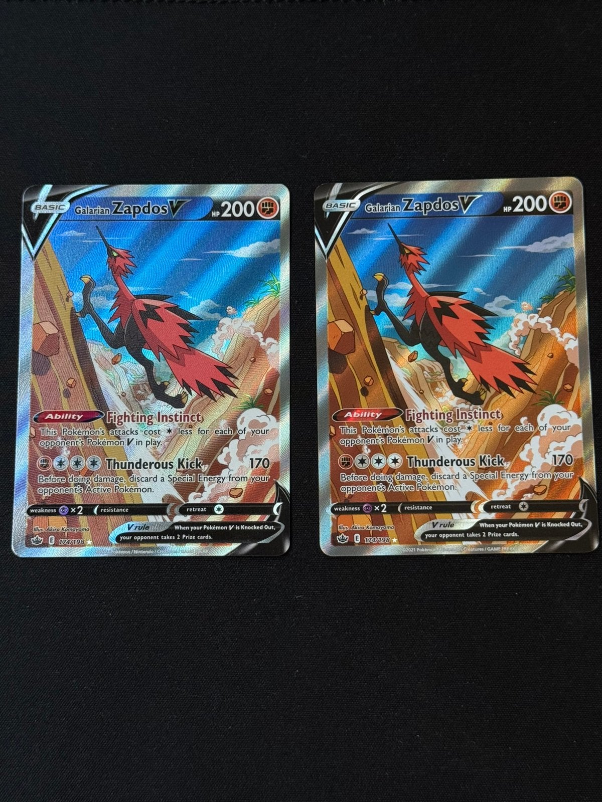 2x Zapdos V 174, Ophalen of Verzenden, Zo goed als nieuw