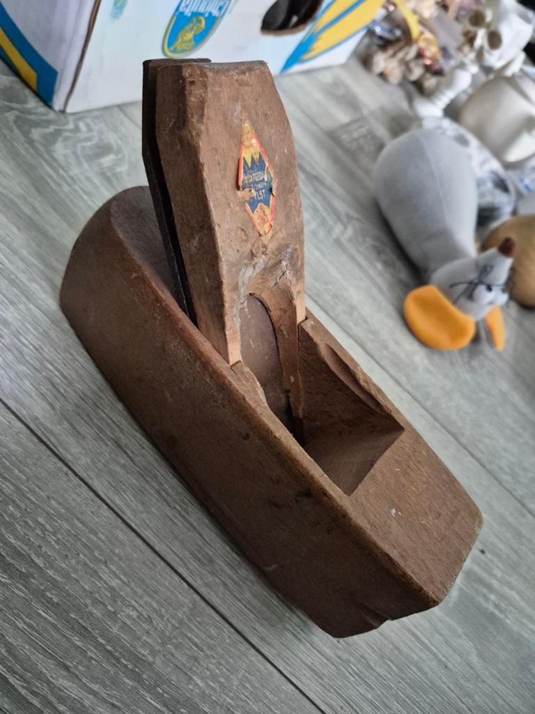 Vintage Nooitgedagt houten schaaf - Oude handgereedschap, Antiek en Kunst, Ophalen of Verzenden