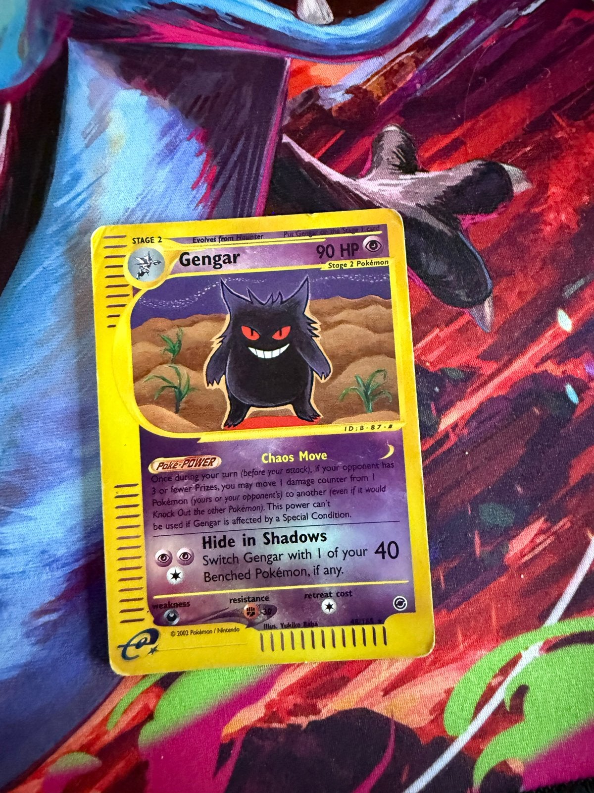 Gengar Pokémon Kaart (ID 8-B-87-R) - Zeldzaam!, Ophalen of Verzenden, Gebruikt, Losse kaart
