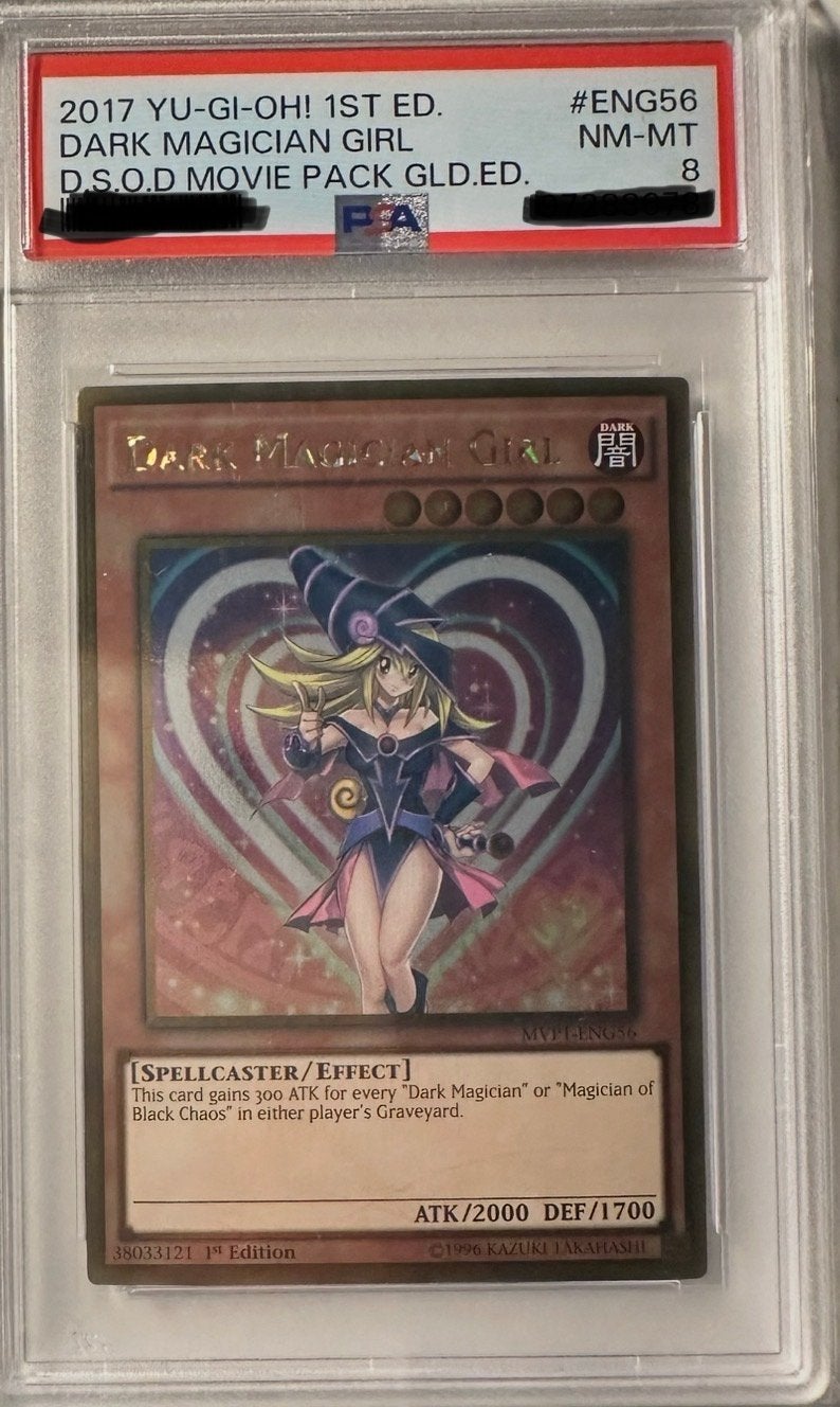 Yu-Gi-Oh! Dark Magician Girl MVP11st PSA 8 Mint/ Near Mint !, Hobby en Vrije tijd, Verzamelkaartspellen | Yu-gi-Oh!, Ophalen of Verzenden