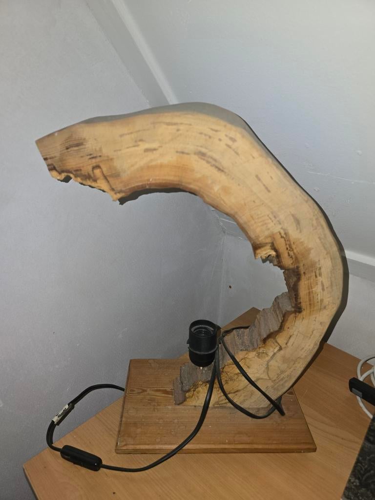Unieke handgemaakte tafellampen van drijfhout, Ophalen of Verzenden, Gebruikt, Rustiek, Bohemian, Industrieel, Natuurlijk
