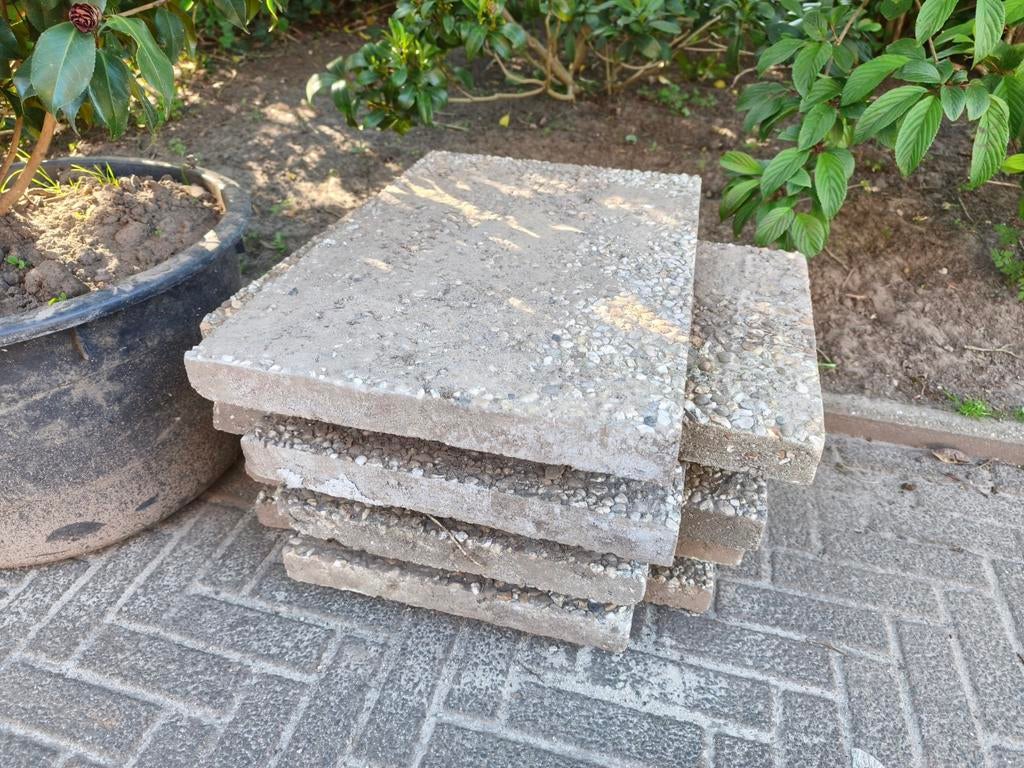 8 grindtegels 60x40 cm, Tuin en Terras, Tegels en Klinkers, Ophalen, Gebruikt, Minder dan 5 m², Grind