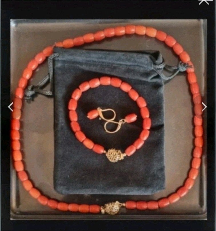 koralen sieraden set, Ophalen of Verzenden, Nieuw, Overige materialen