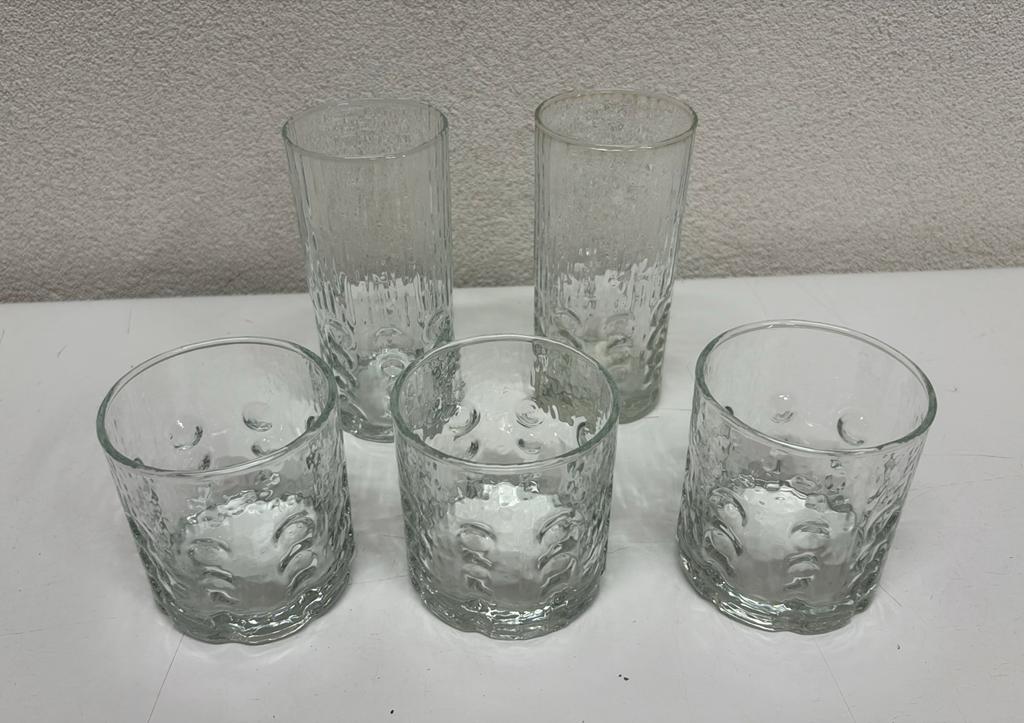 Jaren 70 bubble glazen van BP, Overige typen, ?, Zo goed als nieuw, ?