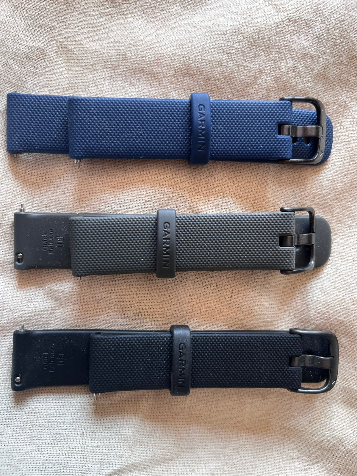 Originele Garmin Quick Release siliconen horlogebanden 18mm, Ophalen of Verzenden, Nieuw, Zwart