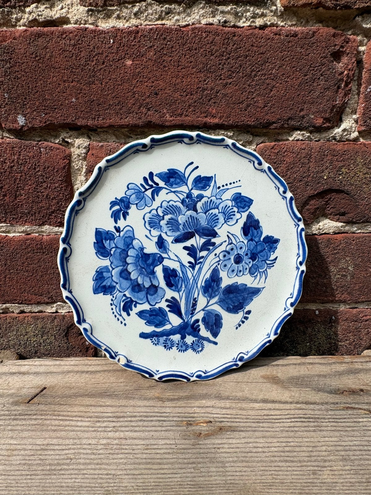 Antiek Delfts Blauw Wandbordje De Porceleyne Fles, Ophalen of Verzenden
