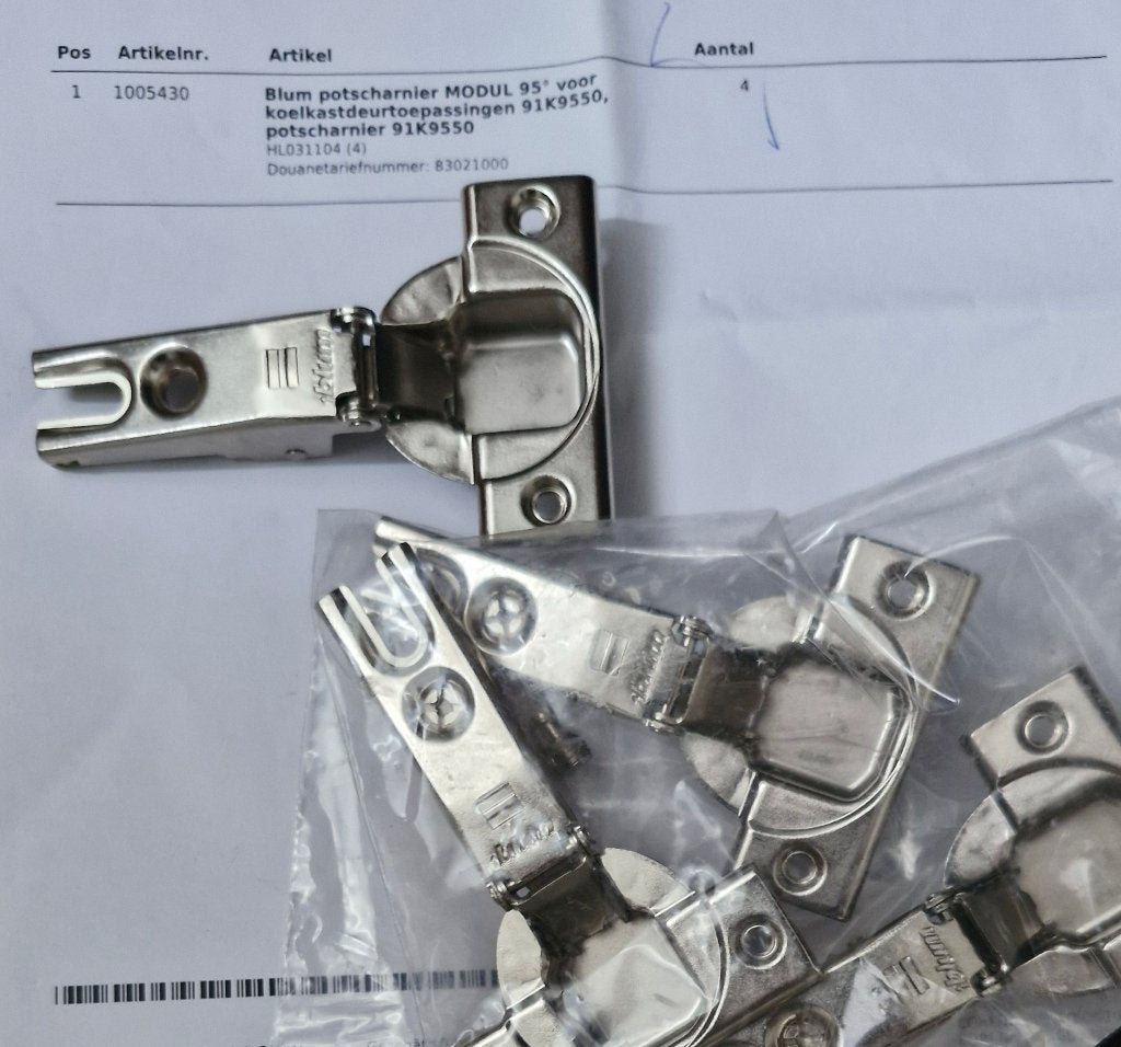 Blum potscharnier koelkast, Ophalen of Verzenden, Nieuw, Overige materialen, Scharnier