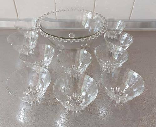 Bowl en bonbons schalen, drinkglazen en bowl/advocaat schaal, Ophalen, Glas, Overige stijlen, Glas of Glazen