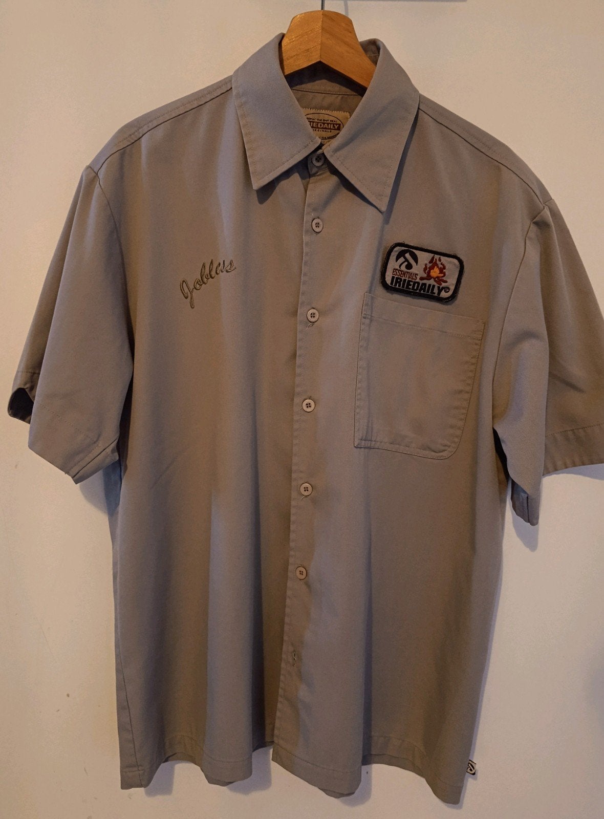Iriedaily Vintage workwear-style overhemd, maat L, Iriedaily, Ophalen of Verzenden, Halswijdte 41/42 (L), Grijs