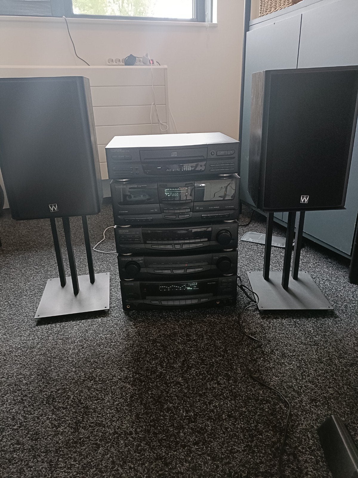 Kenwood Stereo Installatie met CD, Cassette, Tuner en Speake, Audio, Tv en Foto, Ophalen, Gebruikt, Cassettedeck, Losse componenten