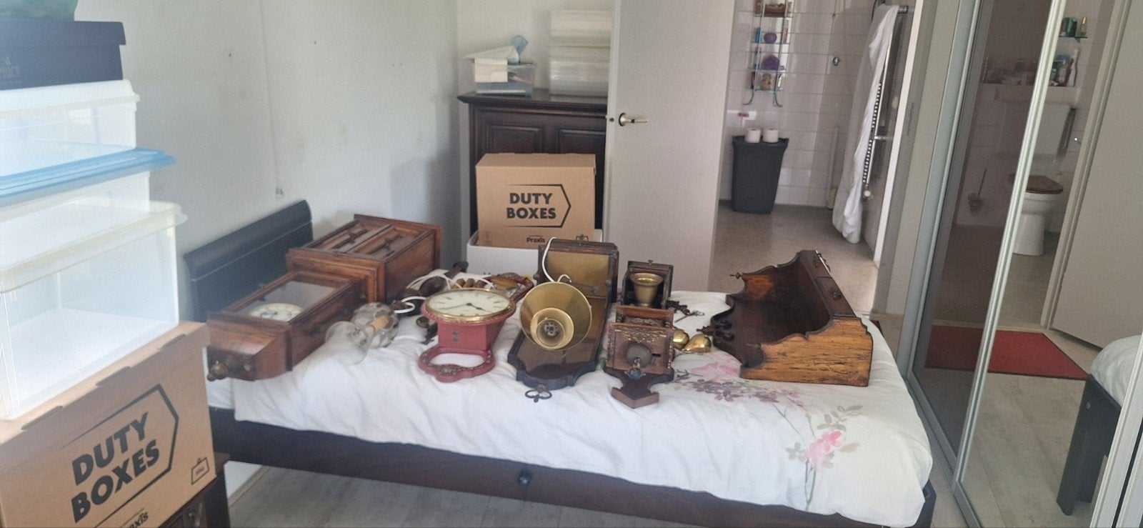 Kersenhouten Auping Seniorenbed, Ophalen, Gebruikt, Eenpersoons, Bruin