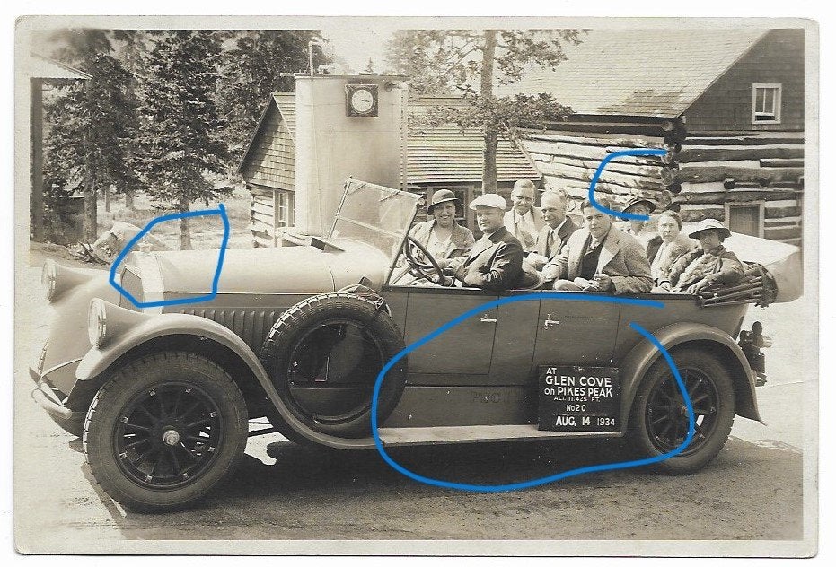 Pierce Arrow 1934 toerisme auto fotokaart, Verzenden, 1920 tot 1940, Gelopen, Voertuig