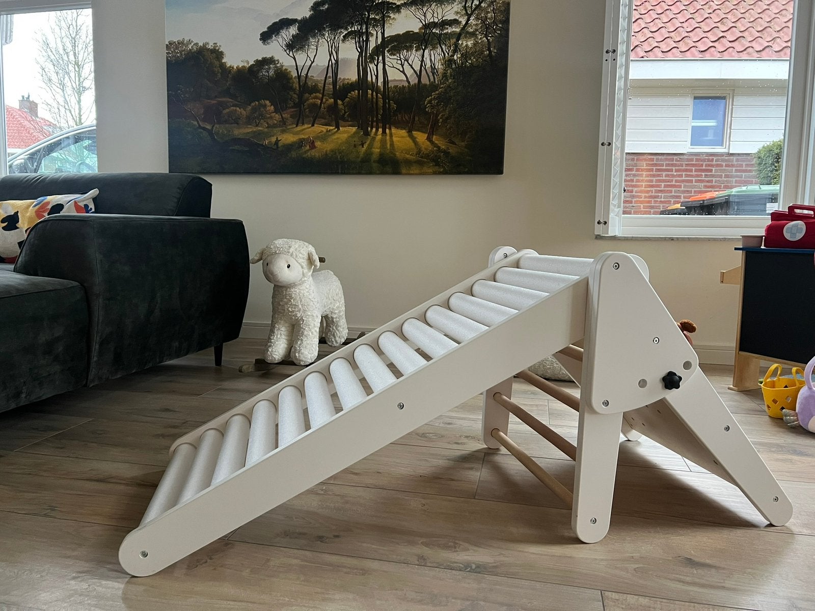 Sebra klimdriehoek en rolglijbaan, Ophalen, Gebruikt