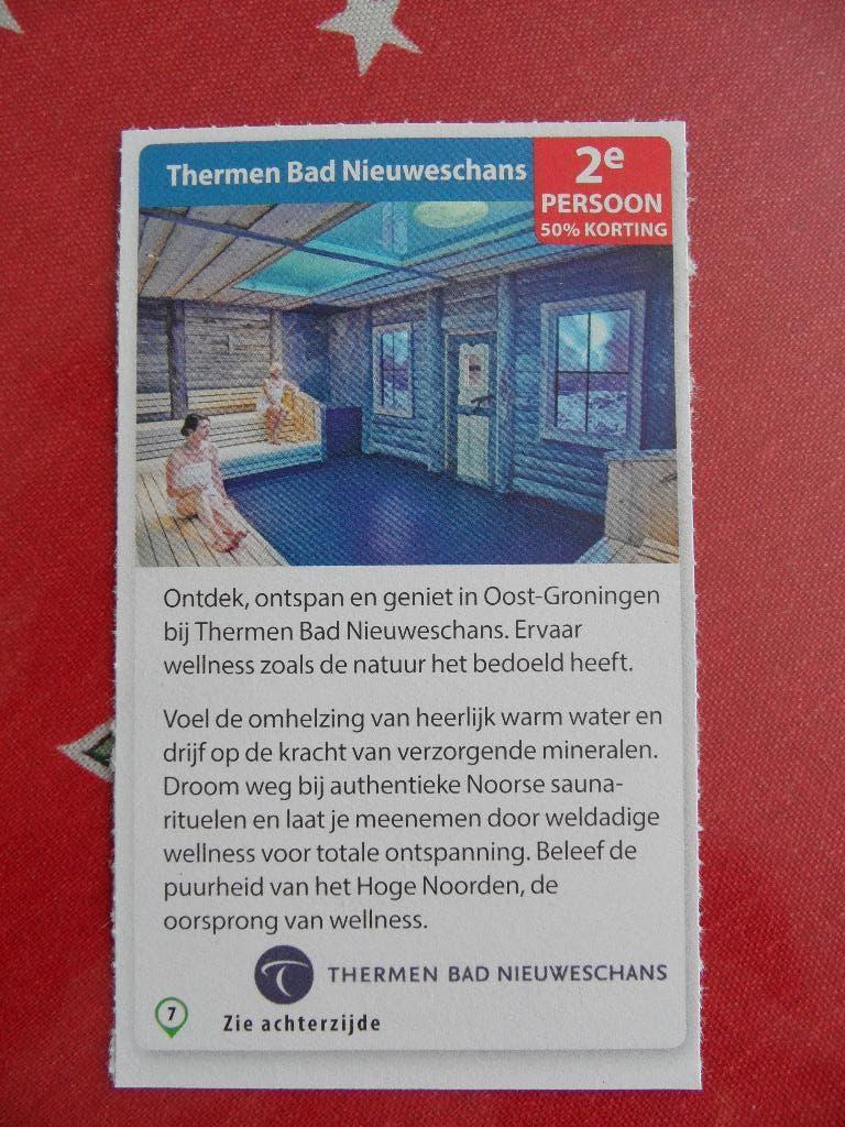 Thermen Bad Nieuweschans kortingsbon, Drie personen of meer, Kortingsbon, Spa of Sauna