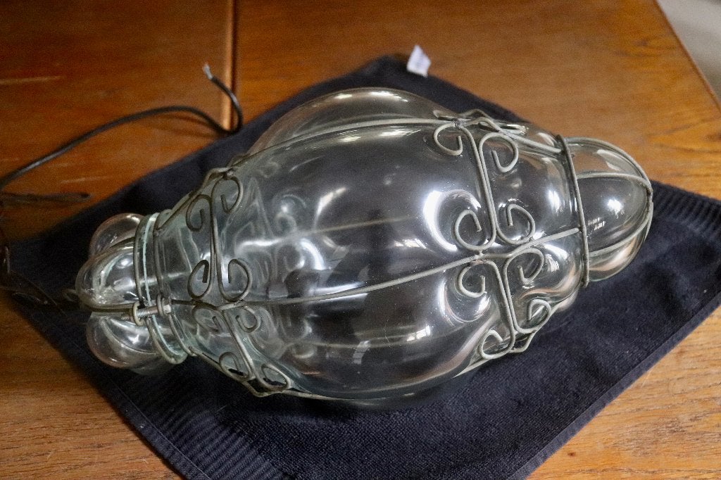 "Venetiaanse" hanglamp in prachtige staat., Ophalen, Gebruikt, Glas, Venetiaans