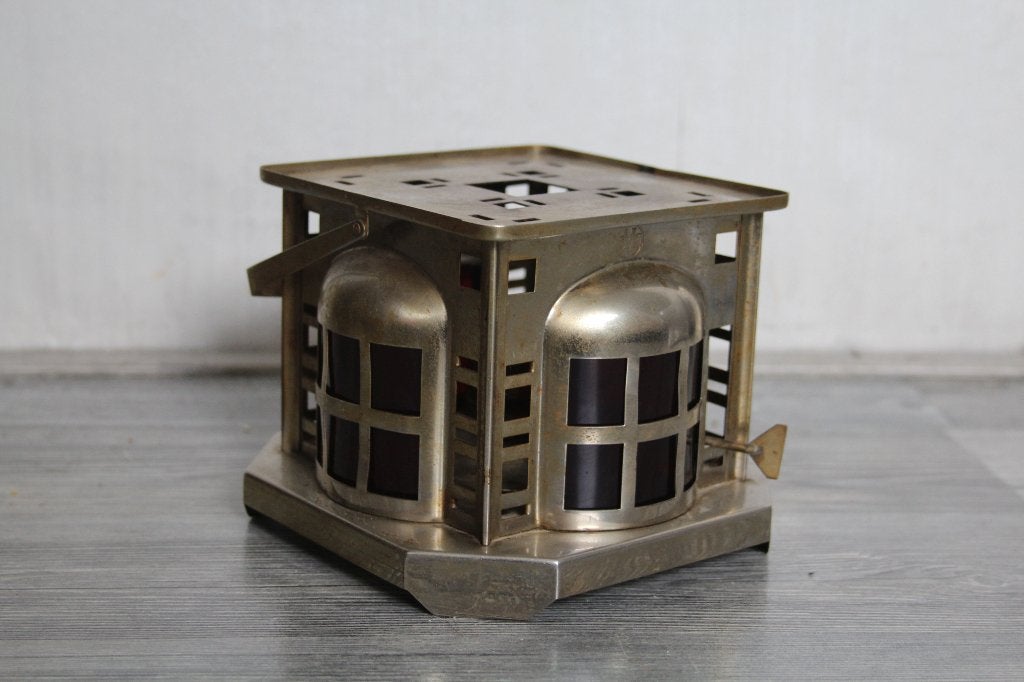 Antiek Art Deco theelicht, warmhoudplaat, Ophalen of Verzenden