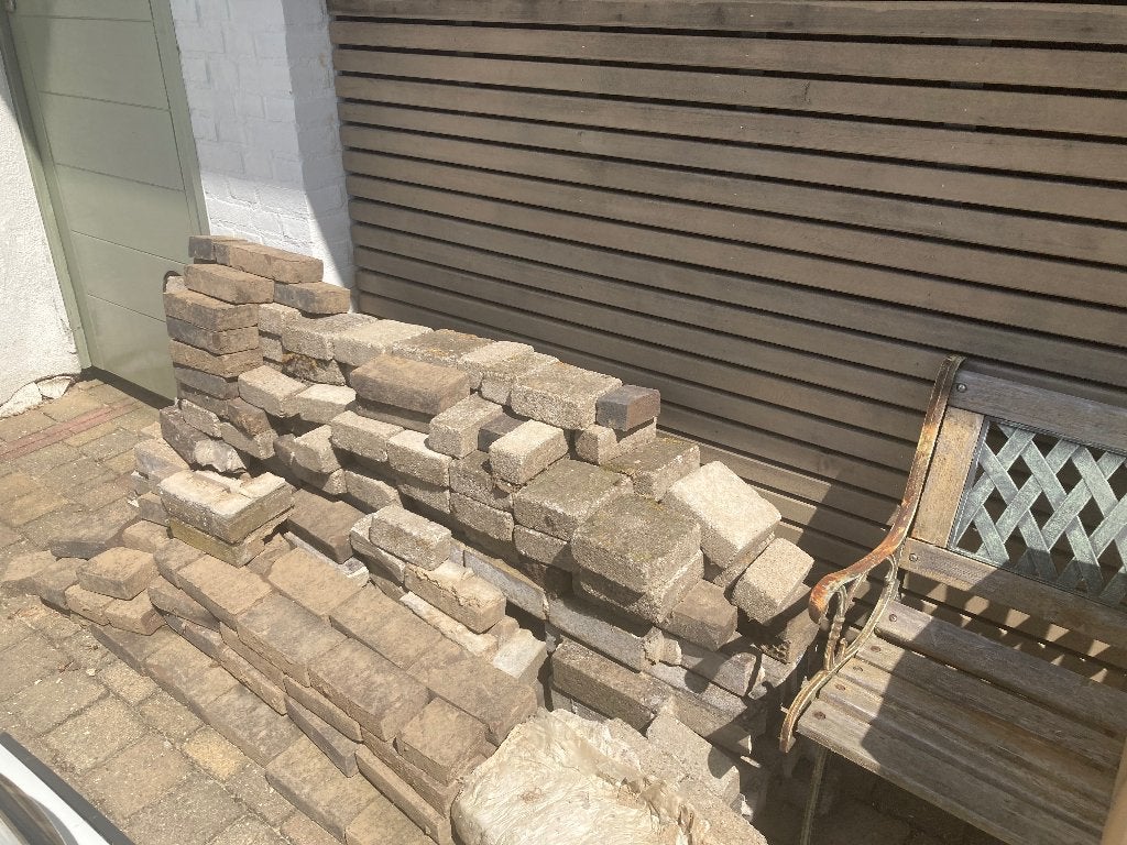 Klinkers, Tuin en Terras, Tegels en Klinkers, Ophalen, Gebruikt, Klinkers, Minder dan 5 m²
